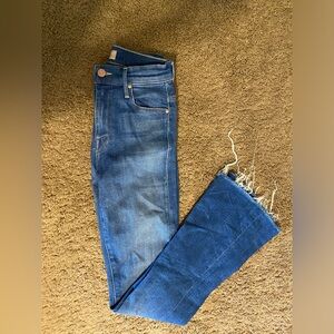 MOTHER weekender fray jeans